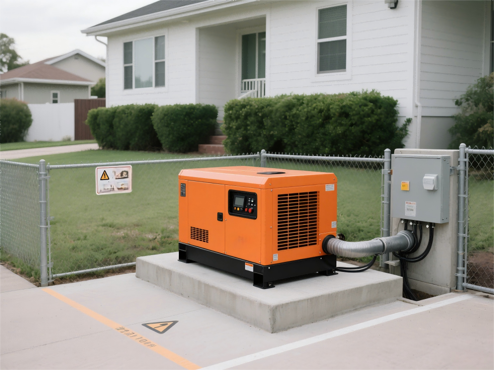 How far should a diesel generator be from the house?